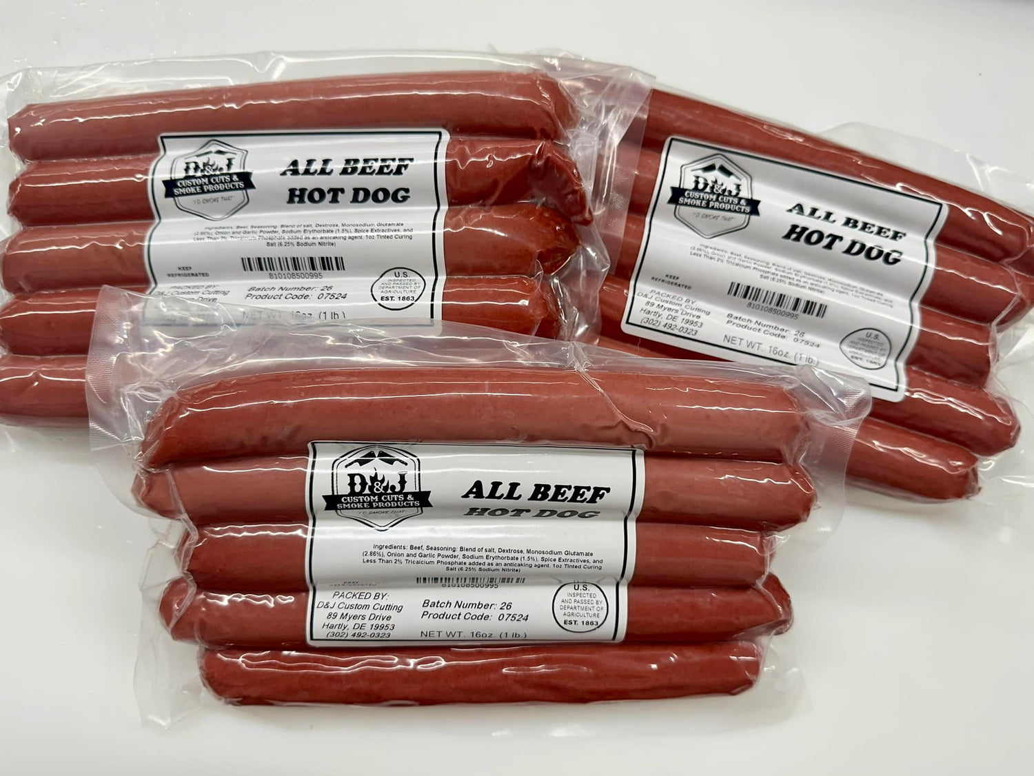 All Beef Hot Dogs by D&J